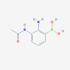 B8368710 [3-(Acetylamino)-2-aminophenyl]boronic acid CAS No. 956580-14-6