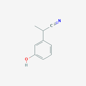 molecular formula C9H9NO B8368738 2-(3-Hydroxyphenyl)propionitrile 