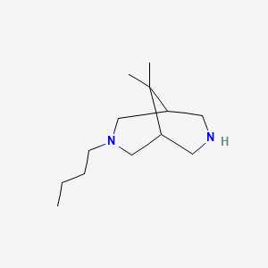 molecular formula C13H26N2 B8368763 7-(n-Butyl)-9,9-dimethyl-3,7-diazabicyclo[3,3,1]nonane 
