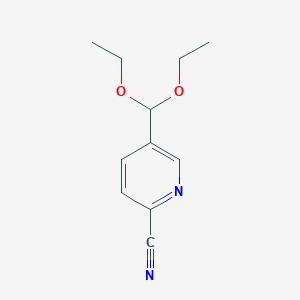 molecular formula C11H14N2O2 B8368829 5-(Diethoxymethyl)picolinonitrile 