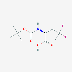 molecular formula C10H17F2NO4 B8368882 (S)-2-tert-Butoxycarbonylamino-4,4-difluoropentanoic acid 