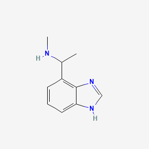 molecular formula C10H13N3 B8368937 [1-(1H-benzoimidazol-4-yl)-ethyl]-methyl-amine 