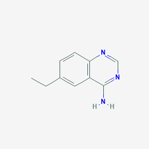 molecular formula C10H11N3 B8368945 4-Amino-6-ethylquinazoline 