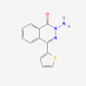 molecular formula C12H9N3OS B8368951 2-amino-4-(thiophen-2-yl)phthalazin-1(2H)-one 