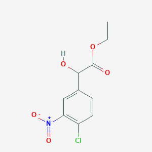 molecular formula C10H10ClNO5 B8368981 Ethyl (4-chloro-3-nitrophenyl)(hydroxy)acetate 