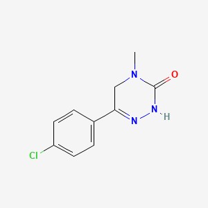 molecular formula C10H10ClN3O B8368994 6-(4-Chlorophenyl)-4-methyl-4,5-dihydro-1,2,4-triazin-3-one 
