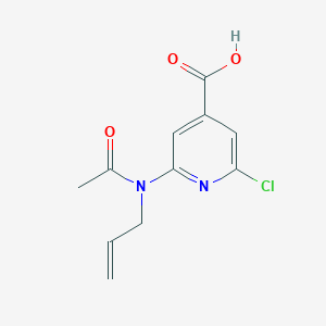 molecular formula C11H11ClN2O3 B8369001 2-(Acetyl-allyl-amino)-6-chloro-isonicotinic acid 