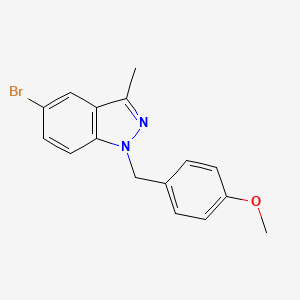 molecular formula C16H15BrN2O B8369060 5-bromo-N-(4-methoxybenzyl)-3-methylindazole 