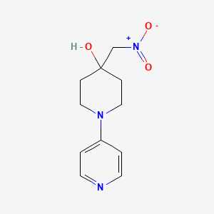 molecular formula C11H15N3O3 B8369065 4-Hydroxy-4-nitromethyl-1-(4-pyridyl)piperidine 