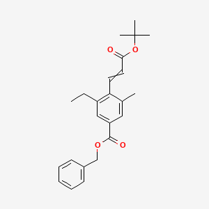 4-(2-Tert-butoxycarbonyl-vinyl)-3-ethyl-5-methyl-benzoic acid benzyl ester