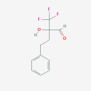 molecular formula C11H11F3O2 B8369103 Benzenebutanal, alpha-hydroxy-alpha-(trifluoromethyl)- 