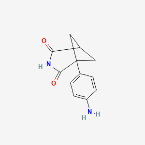 molecular formula C12H12N2O2 B8369143 1-(4-Aminophenyl)-3-azabicyclo[3.1.1]heptane-2,4-dione 