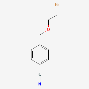molecular formula C10H10BrNO B8369174 4-{[(2-Bromoethyl)oxy]methyl}benzonitrile 