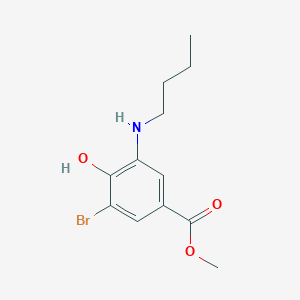 molecular formula C12H16BrNO3 B8369179 Methyl 3-bromo-5-(butylamino)-4-hydroxybenzoate CAS No. 597562-33-9