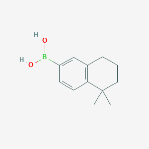 molecular formula C12H17BO2 B8369196 (5,6,7,8-Tetrahydro-5,5-dimethylnaphth-2-yl)boronic acid 