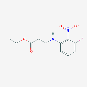 molecular formula C11H13FN2O4 B8369214 Ethyl 3-(3-fluoro-2-nitrophenylamino)propionate 
