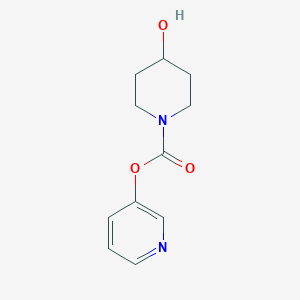 molecular formula C11H14N2O3 B8369243 Pyridin-3-yl 4-hydroxypiperidine-1-carboxylate 