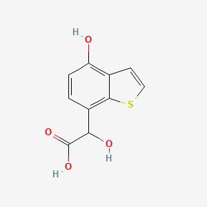 molecular formula C10H8O4S B8369263 2-Hydroxy-2-(4-hydroxybenzo[b]thiophen-7-yl)acetic acid 