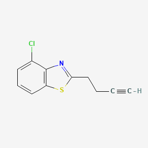molecular formula C11H8ClNS B8369289 2-But-3-ynyl-4-chloro-benzo[d]thiazole 