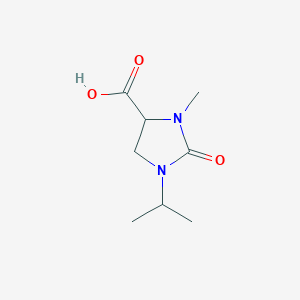 molecular formula C8H14N2O3 B8369305 3-Methyl-1-(1-methylethyl)-2-oxo-4-imidazolidinecarboxylic acid 