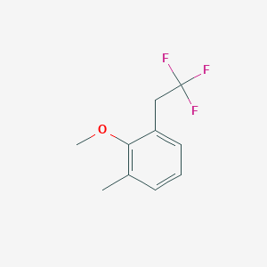molecular formula C10H11F3O B8369310 Benzene, 2-methoxy-1-methyl-3-(2,2,2-trifluoroethyl)- 