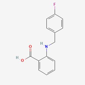 molecular formula C14H12FNO2 B8369318 2-(4-Fluorobenzylamino)benzoic acid 