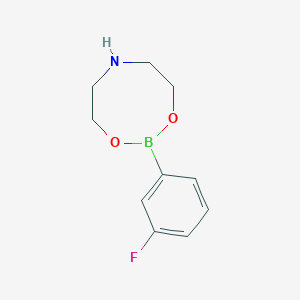 molecular formula C10H13BFNO2 B8369328 2-(3-Fluorophenyl)-[1,3,6,2]dioxazaborocane 