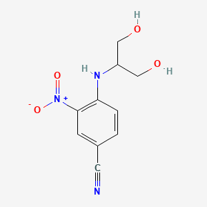 molecular formula C10H11N3O4 B8369362 4-[2-Hydroxy-1-(hydroxymethyl)ethylamino]-3-nitrobenzonitrile 