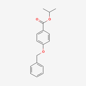 molecular formula C17H18O3 B8369376 4-Isopropoxycarbonylphenoxy phenyl methane 