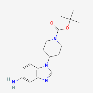molecular formula C17H24N4O2 B8369385 tert-Butyl 4-(5-amino-1H-benzo[d]imidazol-1-yl)piperidine-1-carboxylate 