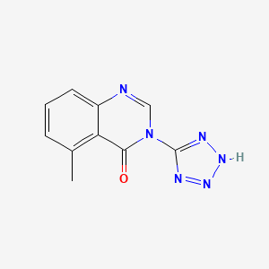 molecular formula C10H8N6O B8369391 5-methyl-3-(1H-tetrazol-5-yl)-4(3H)-quinazolinone 