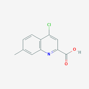 molecular formula C11H8ClNO2 B8369407 2-Carboxy-7-methyl-4-chloroquinoline 