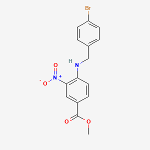molecular formula C15H13BrN2O4 B8369439 Methyl 4-(4-bromobenzylamino)-3-nitrobenzoate 