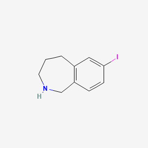 molecular formula C10H12IN B8369441 7-iodo-2,3,4,5-tetrahydro-1H-2-benzazepine CAS No. 1158743-96-4