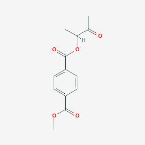 molecular formula C13H14O5 B8369443 Terephthalic acid 1-methyl ester 4-(1-methyl-2-oxo-propyl) ester 