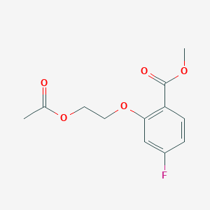 molecular formula C12H13FO5 B8369471 Methyl 2-(2-acetoxyethoxy)-4-fluorobenzoate 