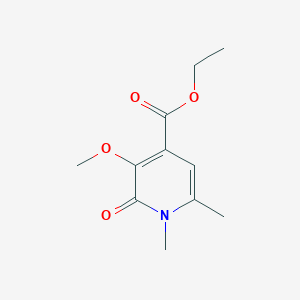 molecular formula C11H15NO4 B8369506 3-Methoxy-1,6-dimethyl-2-oxo-1,2-dihydropyridine-4-carboxylic acid ethyl ester 