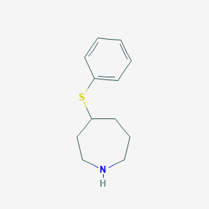 molecular formula C12H17NS B8369519 4-(Phenylthio)homopiperidine 