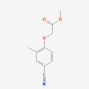 molecular formula C11H11NO3 B8369590 (4-Cyano-2-methylphenoxy)acetic acid methyl ester 