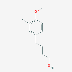 molecular formula C12H18O2 B8369596 4-(4-Methoxy-3-methylphenyl)butan-1-ol 