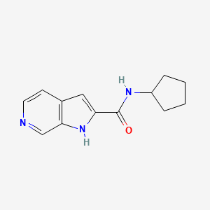 molecular formula C13H15N3O B8369599 N-Cyclopentyl-1H-pyrrolo[2,3-c]pyridine-2-carboxamide 