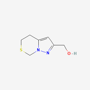 molecular formula C7H10N2OS B8369602 (4,5-Dihydro-6-thia-1,7a-diazainden-2-yl)methanol 