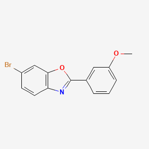 molecular formula C14H10BrNO2 B8369607 6-Bromo-2-(3-methoxyphenyl)benzoxazole 