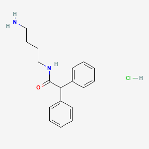 molecular formula C18H23ClN2O B8369622 4-Diphenylacetylamino-butylamine hydrochloride 