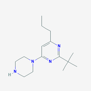 molecular formula C15H26N4 B8369652 2-Tert-butyl-4-piperazin-1-yl-6-propylpyrimidine 