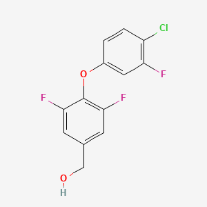 molecular formula C13H8ClF3O2 B8369675 (4-(4-Chloro-3-fluorophenoxy)-3,5-difluorophenyl)methanol 