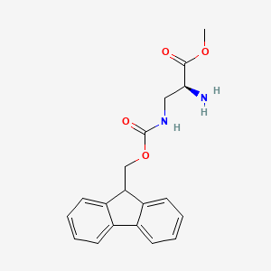 molecular formula C19H20N2O4 B8369685 3-[(9H-fluoren-9-ylmethoxy)carbonyl]amino-L-alanine, methyl ester 