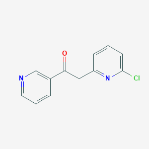 molecular formula C12H9ClN2O B8369695 2-(6-Chloro-2-pyridinyl)-1-(3-pyridinyl)ethanone 
