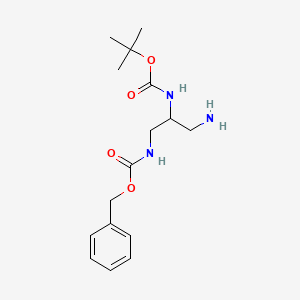 Benzyl tert-butyl (3-aminopropane-1,2-diyl)biscarbamate
