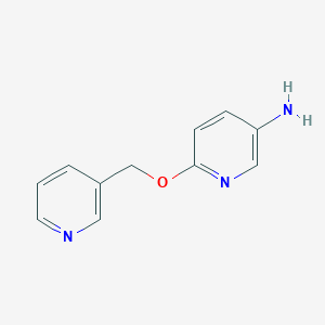 molecular formula C11H11N3O B8369710 6-(Pyridine-5-ylmethoxy)-pyridine-3-ylamine 